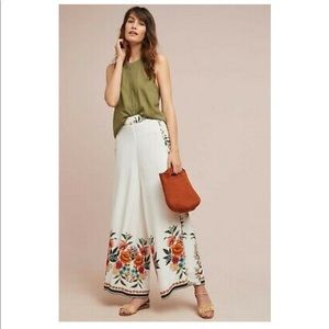 Anthropologie Farm Rio Melila Flared Floral Pant